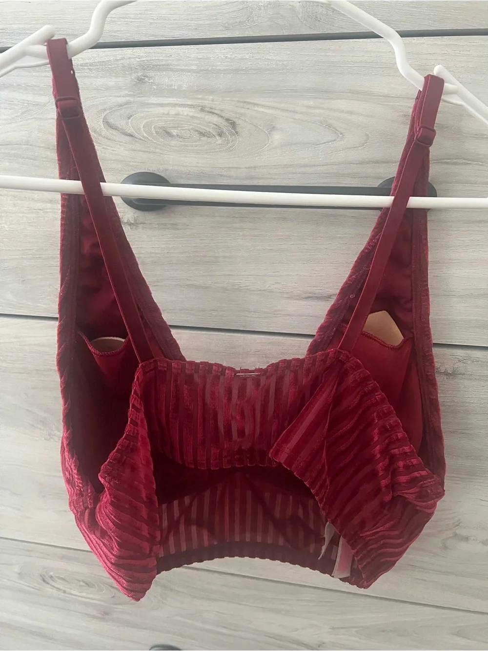 PINK Victoria's Secret Burgundy Textured Bralette